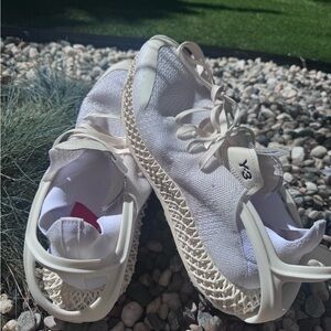 Y-3 Adidas
4D Runner White Cream Sneakers Yohji Yamamoto Futuristic- Size 10.5